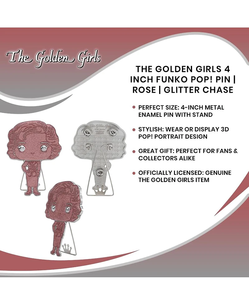 Funko The Golden Girls 4 Inch Funko Pop! Pin| Glitter Chase