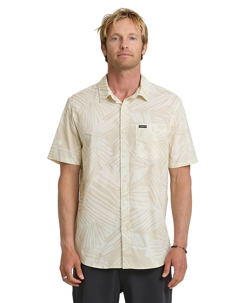 Quiksilver Men's Aruba Palm Stretch Short-Sleeve Shirt