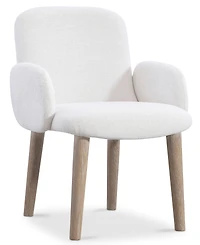 Bernhardt -Pc. Wood Loggia Dining Set Round Table and Arm Chairs