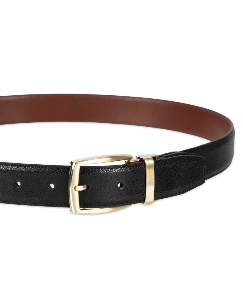 Club Room Men's Luxury 2-In-1 Reversible Pebbled Leather Belt, Macy's Exclusive