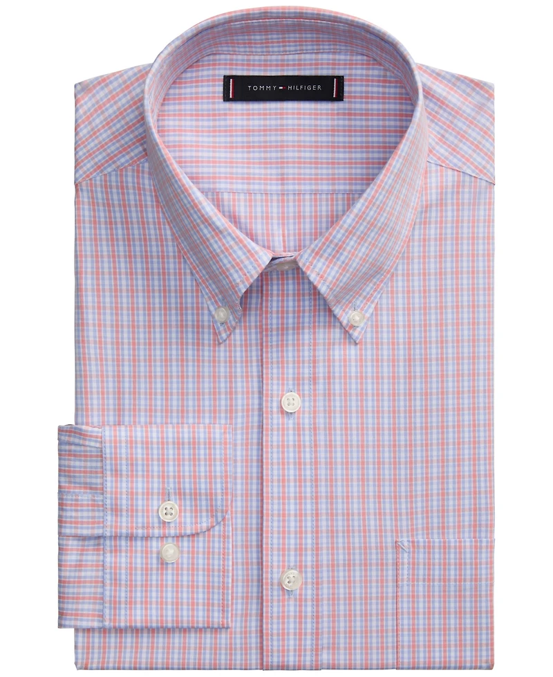 Tommy Hilfiger Men's Multi Plaid Long-Sleeve Dress Shirt