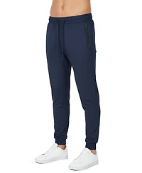 Blu Rock Men's Slim-Fit Tech Joggers Zipper Pockets Sweatpants