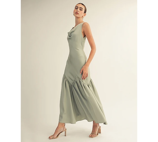 macys long green dress Long Green Dress