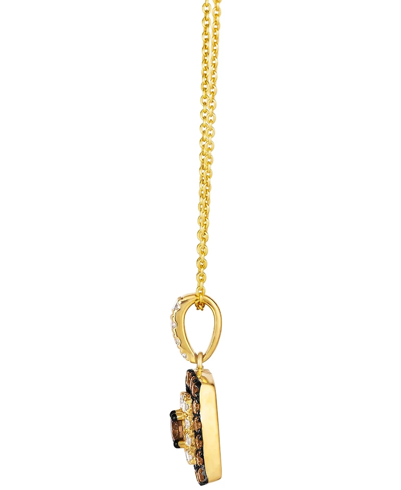 Le Vian Nude Diamond (1/5 ct. t.w.) & Chocolate Diamond (2/5 ct. t.w.) Pendant Necklace in 14k Honey Gold