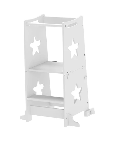 Kids Kitchen Helper Stool with Convertible Table and Chair for Ages Three to Six