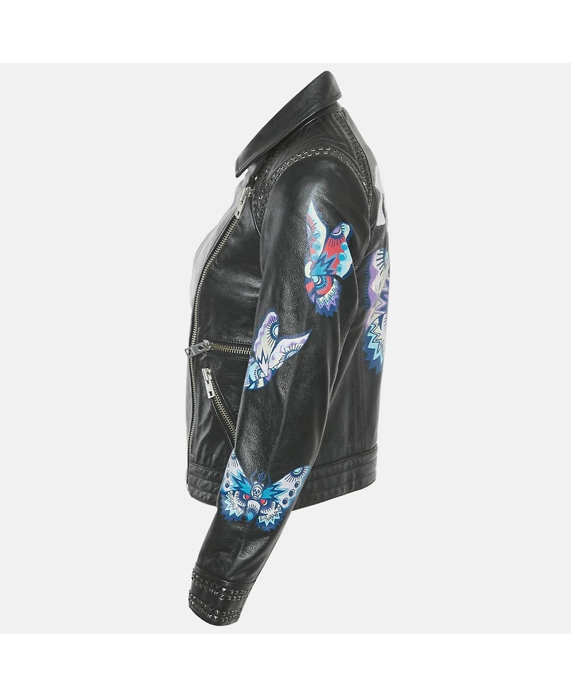 Pre-Owned Zadig & Voltaire Women's Black Leather Kawai Biker Jacket