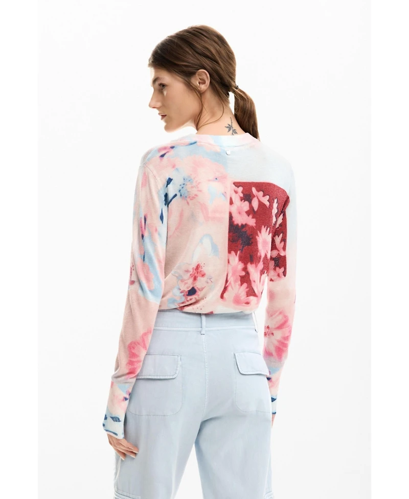 Desigual Women's Fine knit collage sweater