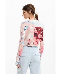 Desigual Women's Fine knit collage sweater