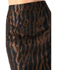 Ivonne Women's Midi Skirt with Back Slit