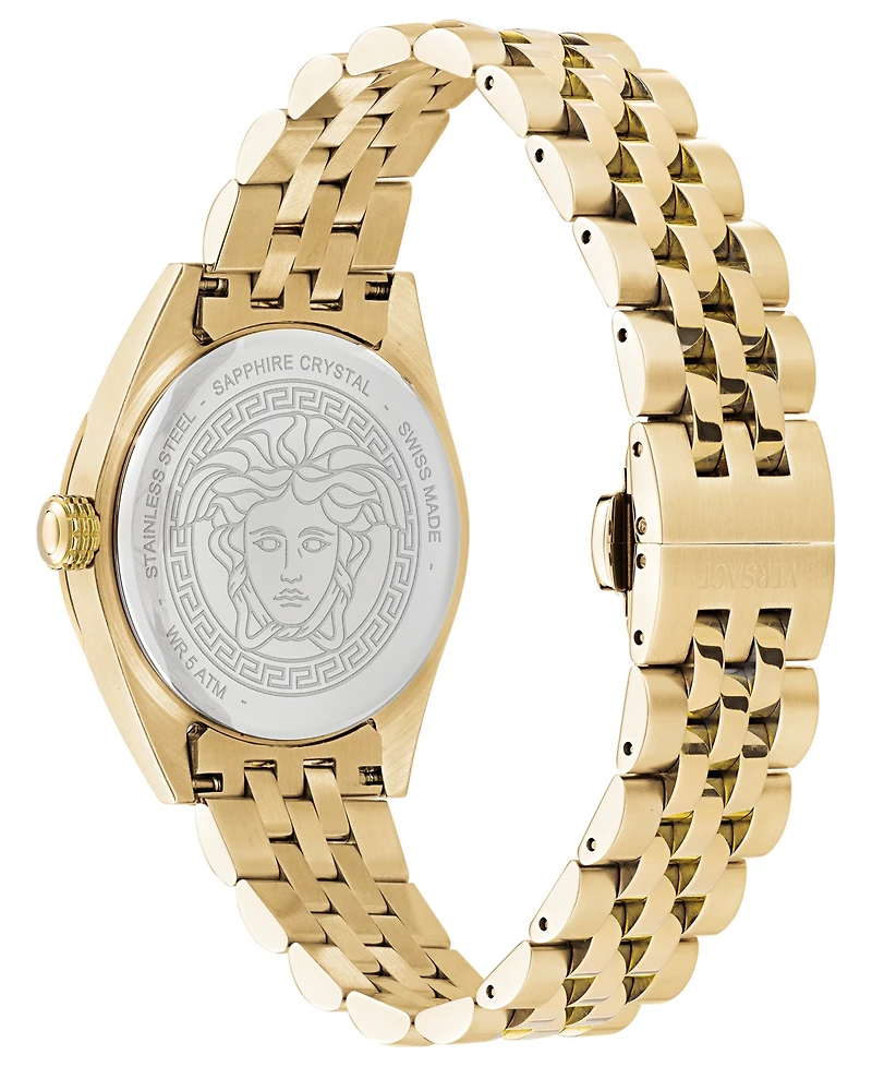 Versace Women's V-Code Gold Stainless Steel Bracelet Watch, 36mm