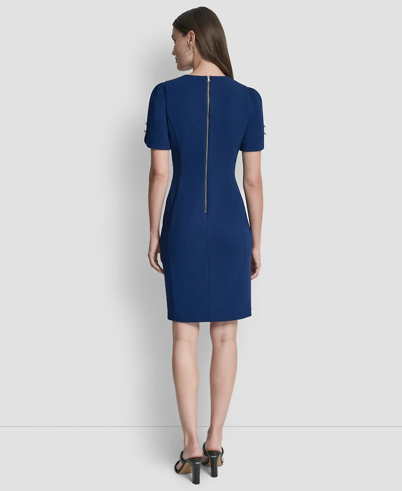 Dkny Women's Crewneck Short Sheath Dress