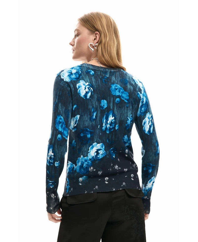 Desigual Women's Lightweight floral sweater