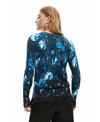 Desigual Women's Lightweight floral sweater