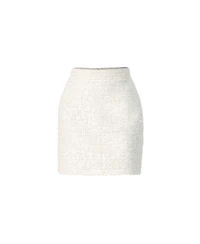 Ivonne Women's Boucle Mini Skirt With Sequin Details