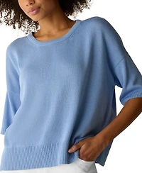 Eileen Fisher Women's Crew Neck Pull-On Top