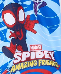 Spider-Man Boys' 4-7 Spidey Long-Sleeve Rash Guard & Mesh-Lined Swim Trunks, 2-Piece Set