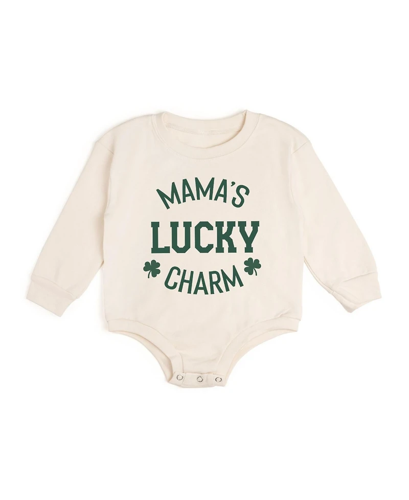 Sweet Wink Baby Boys Mama's Lucky Charm St. Patrick's Day Long Sleeve Romper