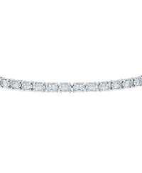 Bling Jewelry Traditional Natural Oval Topaz Garnet Strand Tennis Bracelet .925 Sterling Silver-7.5 Inch