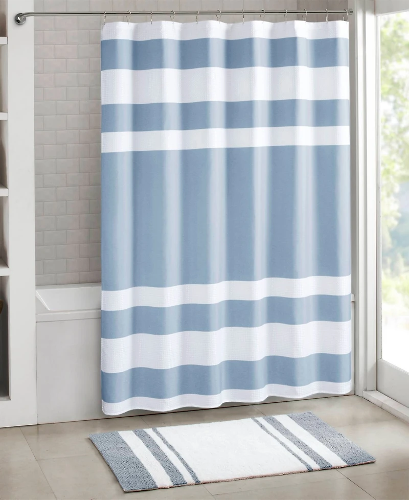 Madison Park Spa Waffle 3M-Scotchgard Shower Curtain