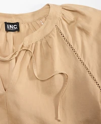 I.n.c. International Concepts Petite Split-Neck Blouson-Sleeve Blouse, Macy's Exclusive