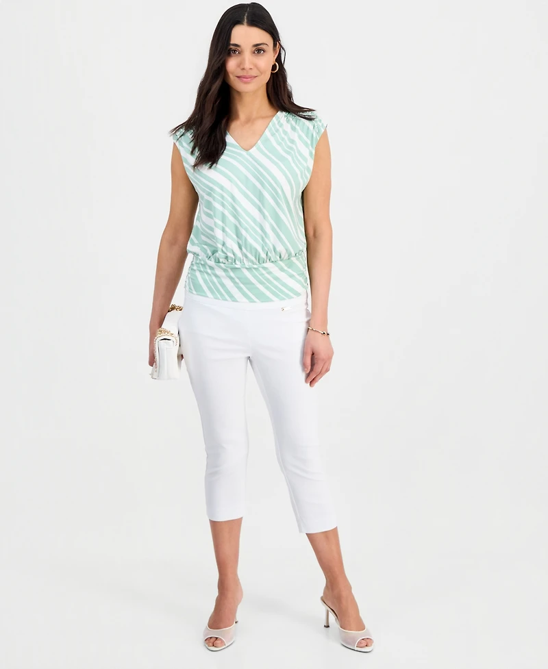 I.n.c. International Concepts Petite Printed Dolman-Sleeve Top, Created for Macy's