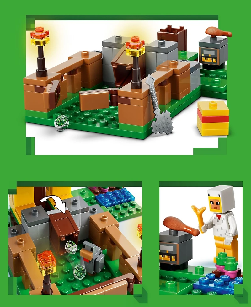 Lego Minecraft Chicken Farm Building Toy 21585, 233 Pieces