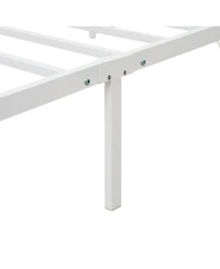 Streamdale Furniture Twin Bed Frame with Headboard, Led & Charging Station, Rattan Headboard