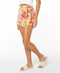 Roxy Juniors' Zola Floral Print Tie Waist Skort