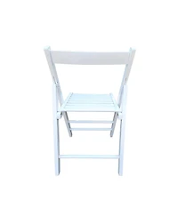 Streamdale Furniture Folding Chair-2 Set, Foldable Style -White