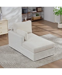 Streamdale Furniture Modular sofa bed with cushions, upholstered in soft chenille fabric. Ivory-l