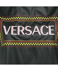 Pre-Owned Versace Women's Black Graphic Logo Detail Jersey T-Shirt