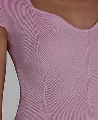 Bcbg Women's Sweetheart Neck Slim Fit Top