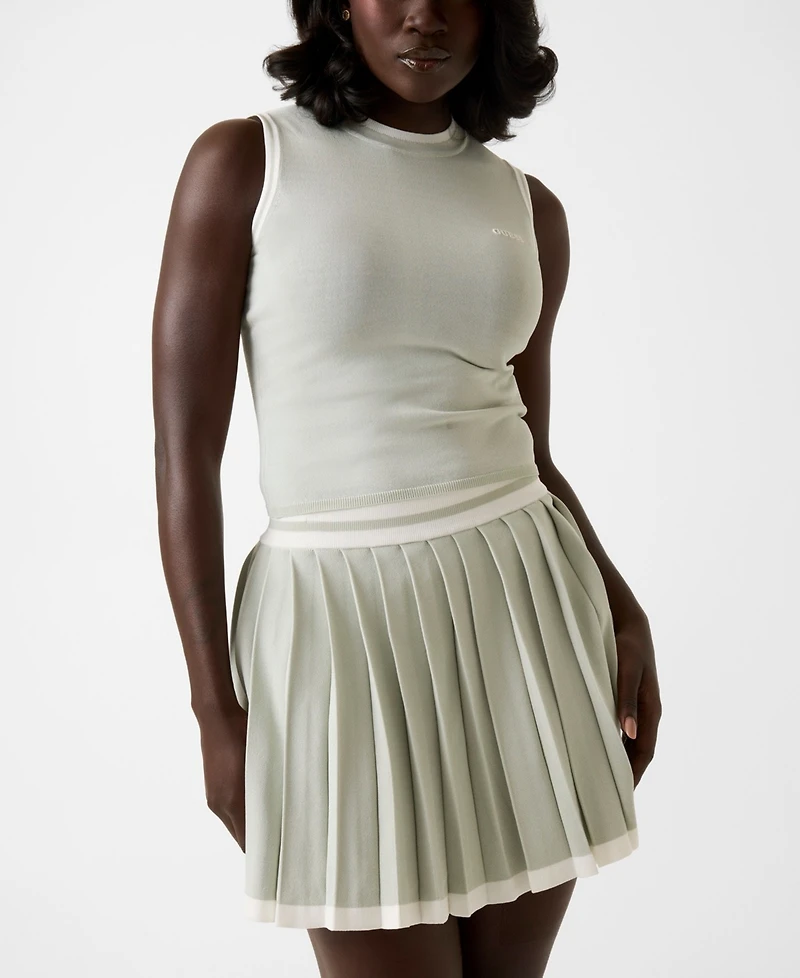 Guess Juniors' Gabry Crewneck Sleeveless Top Sweater