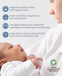 butterblu Baby Boys' Blake Long-Sleeve Bodysuits, 5-Pack