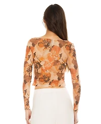 Alexia Admor Women's Opal Boatneck Sheer Mesh Top