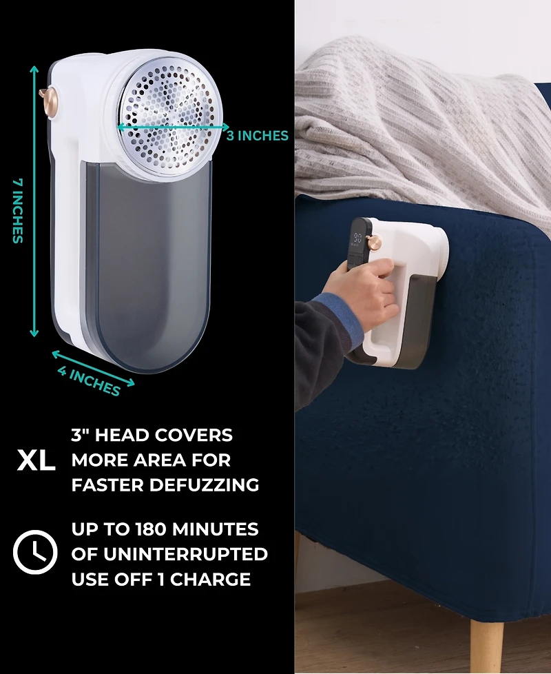 True & Tidy Led Turbo Fabric 7" Shaver with Led Headlight