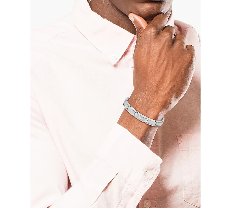 Lacoste Men's Stencil Gold-Tone Stainless Steel Bracelet