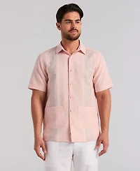 Cubavera Men's Cross Dye 2-Pocket Short-Sleeve Guayabera Shirt