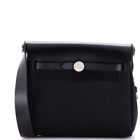 Pre-Owned HERMES 20 Herbag Zip Toile and Leather