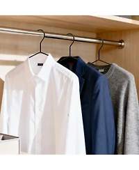 BP4U Asus 24-Pack Heavy Duty Metal Wide Shoulder Suit Hangers with Pants Bar