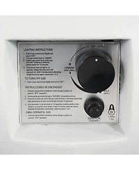 Flynama 40000 Btu Patio Mgo Propane Fire Pit White Round Design Adjustable Flame No Assembly Required