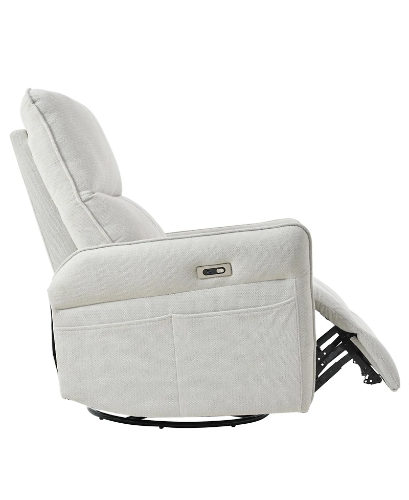 Clihome 270° Power Swivel Rocker Recliner Chair for Adults, Swivel Rocking Recliner Chair for Living Room, Bedroom,Rv