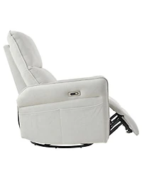 Clihome 270° Power Swivel Rocker Recliner Chair for Adults, Swivel Rocking Recliner Chair for Living Room, Bedroom,Rv