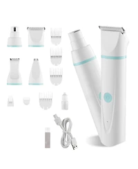 Aostirmotor Pro Low-Noise Grooming Kit: 4-in-1 Cordless Clipper, Nail Grinder & 6 Combs for Dogs & Cats