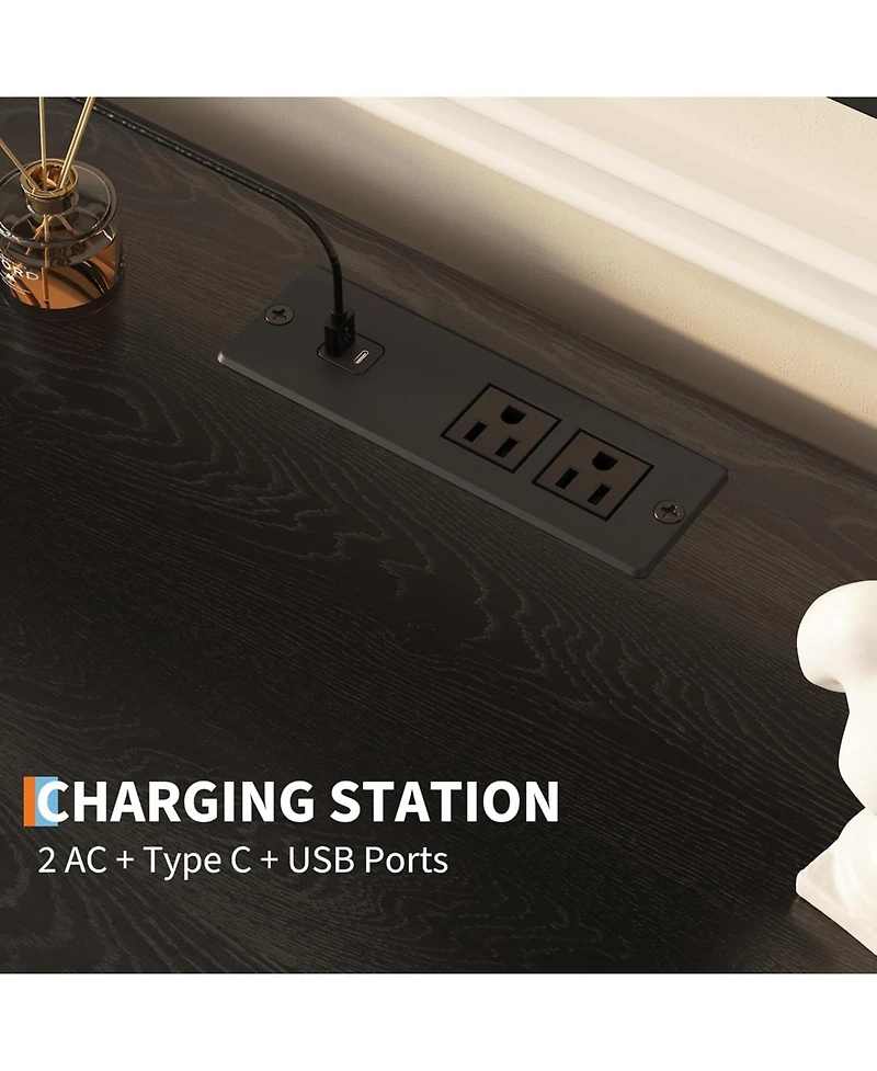 gaomon 63" Tv Stand with Storage, Modern Entertainment Center Adjustable Shelf, Power Outlet & Usb Ports