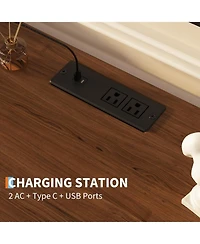 gaomon 63" Tv Stand with Storage, Modern Entertainment Center with Adjustable Shelf, Power Outlet & Usb Ports