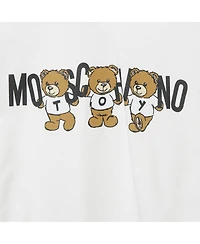 Pre-Owned Moschino Men's Teen White Teddy Print Cotton