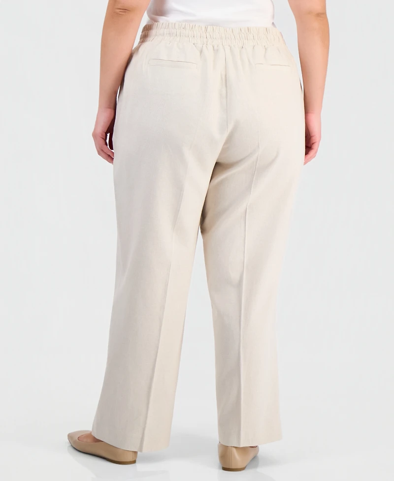 Jones New York Plus Size Straight Drawstring Pants
