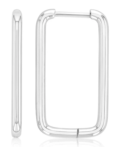 Roxy Waterproof Yellow 25mm Tube Rectangle Hoop Earrings