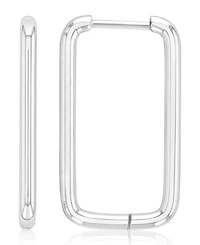 Roxy Waterproof Yellow 25mm Tube Rectangle Hoop Earrings